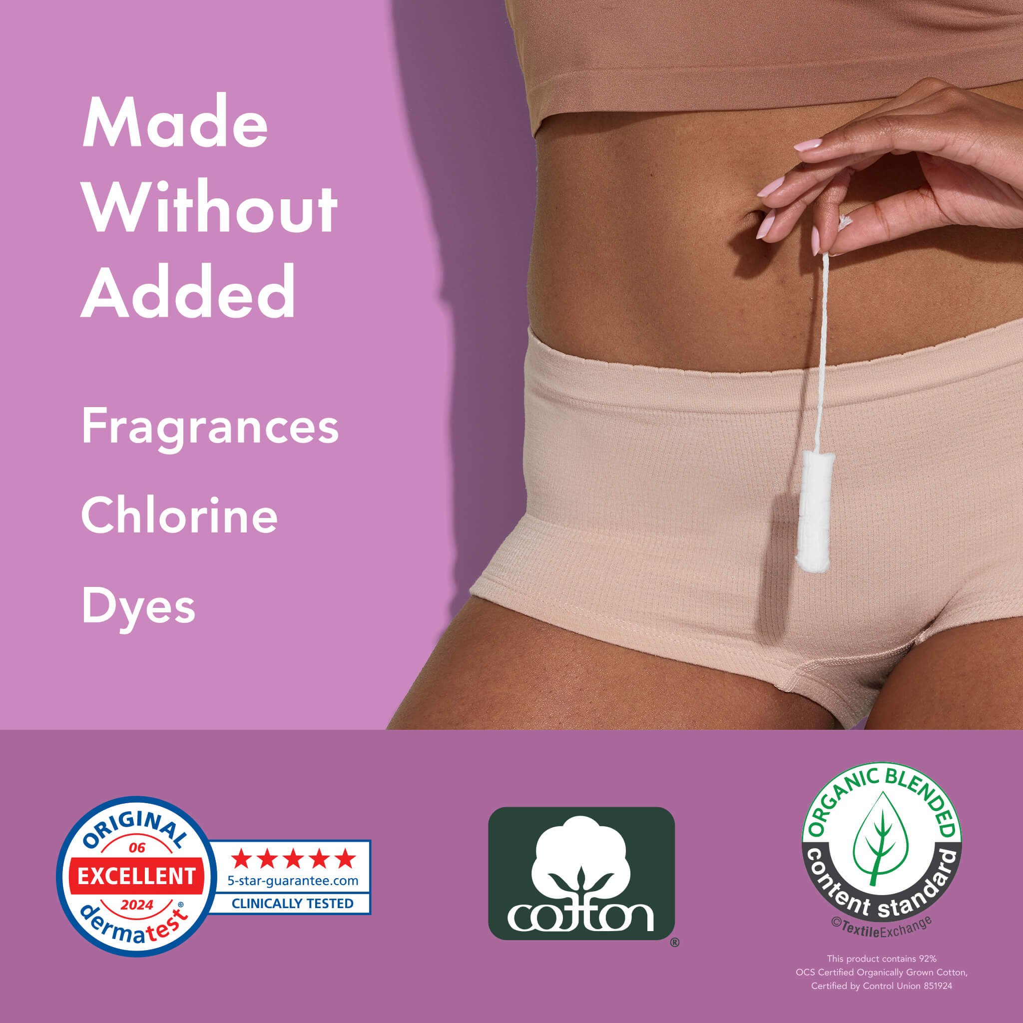 Regular Slim Applicator Tampons Made With Organic Cotton
